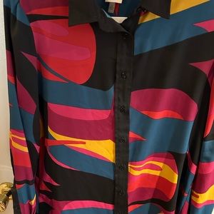 Talbots multi colored blouse